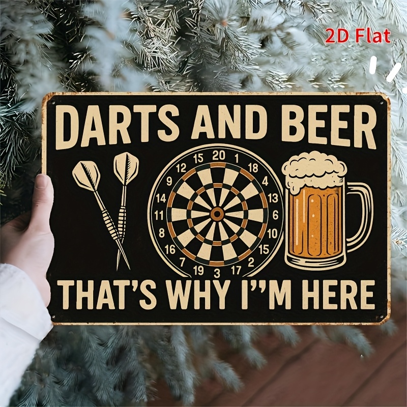 Tin Sign - Darts Board Beer Mu - Board Game Quote recension och pris