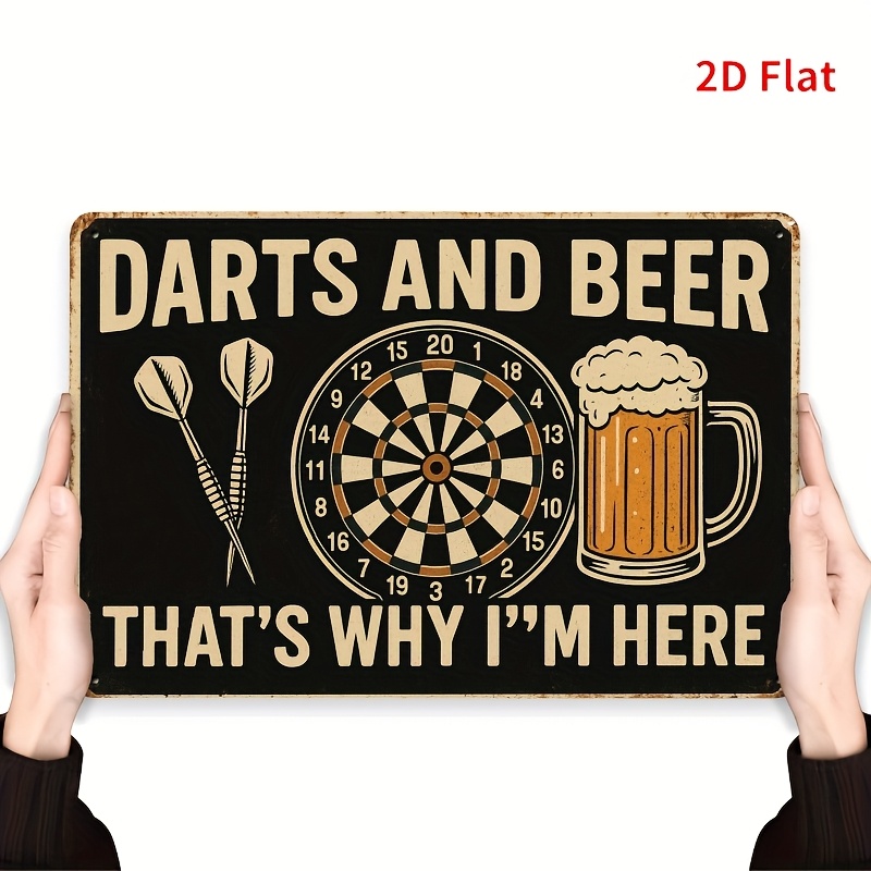Tin Sign - Darts Board Beer Mu - Board Game Quote recension och pris