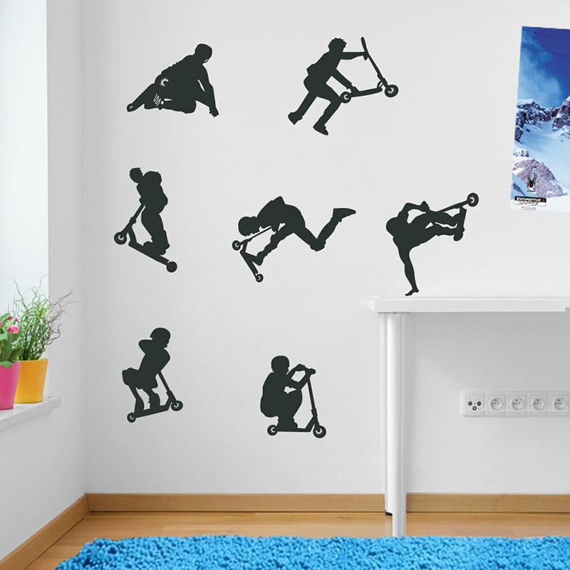 7Pcs Stunt Scooters Sport Wall - Board Game Quote recension och pris
