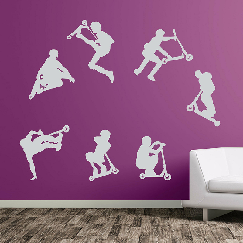 7Pcs Stunt Scooters Sport Wall - Board Game Quote recension och pris