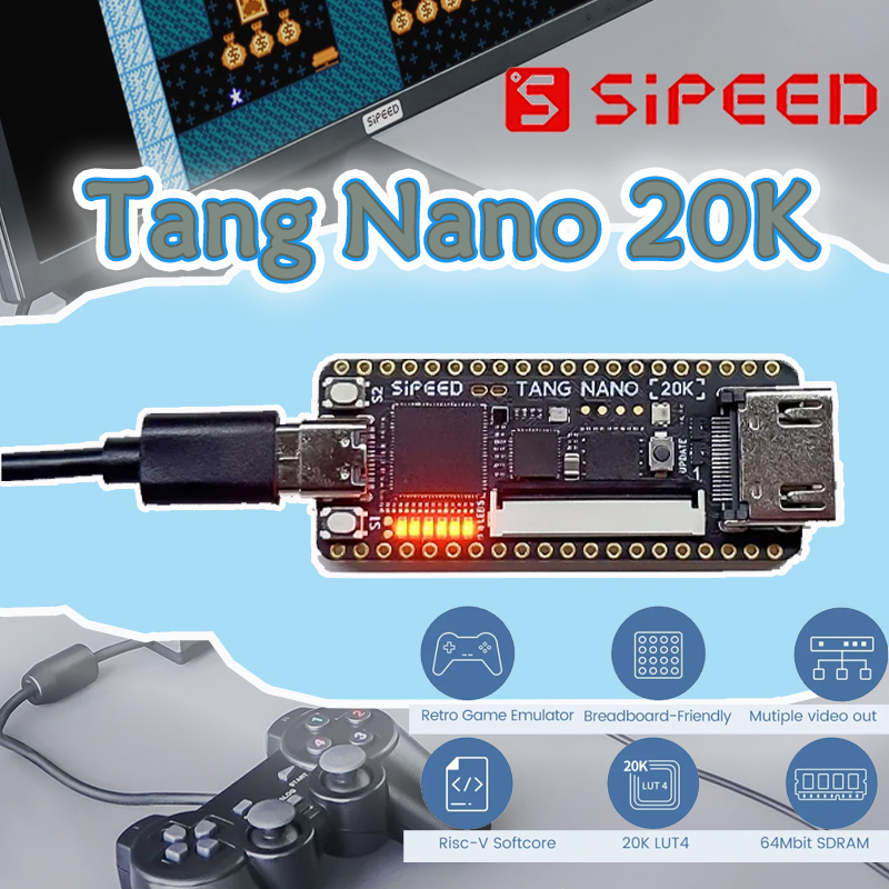 New Sipeed Tang Nano 20K FPGA  - Board Game Film recension och pris